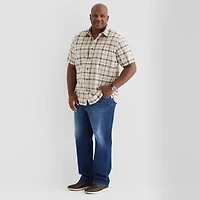 mutual weave Mens Short Sleeve Classic Fit Big and Tall Button-Down Shirt