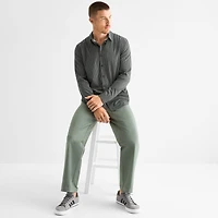 Stylus Mens Long Sleeve Regular Fit Button-Down Shirt