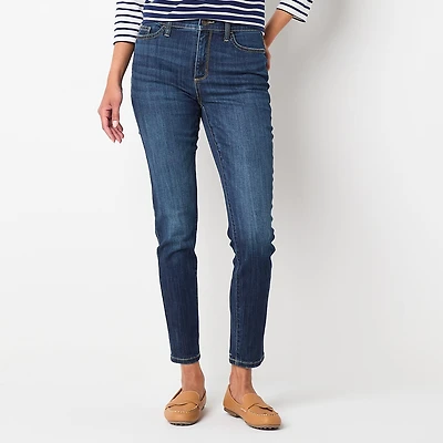 St. John's Bay Womens Tall Mid Rise Skinny Fit Jean