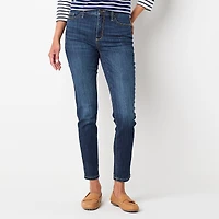 St. John's Bay Womens Tall Mid Rise Skinny Fit Jean
