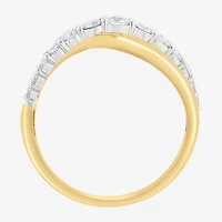 Effy Final Call Limited Quantities! (H-I / I1-I2) Womens 1/2 CT. T.W. Natural White Diamond 14K Gold Crossover Band