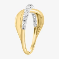 Effy Final Call Limited Quantities! (H-I / I1-I2) Womens 1/2 CT. T.W. Natural White Diamond 14K Gold Crossover Band