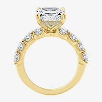 Signature By Modern Bride (F / Vs2) Womens 6 1/2 Ct. T.W. Lab Grown White Diamond 14K Gold Rectangular Side Stone Engagement Ring