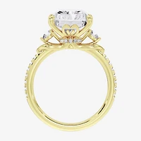 Grown Gorgeous (F / Vs2) Womens 7 Ct.T.W. Lab White Diamond 14K Gold Rectangular Side Stone Engagement Ring