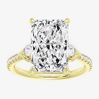 Grown Gorgeous (F / Vs2) Womens 7 Ct.T.W. Lab White Diamond 14K Gold Rectangular Side Stone Engagement Ring