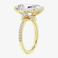 Grown Gorgeous (F / Vs2) Womens 7 Ct.T.W. Lab White Diamond 14K Gold Rectangular Side Stone Engagement Ring