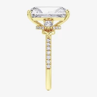 Grown Gorgeous (F / Vs2) Womens 7 Ct.T.W. Lab White Diamond 14K Gold Rectangular Side Stone Engagement Ring