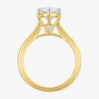 (G / Si1-Si2) Womens 3 CT. T.W. Lab Grown White Diamond Sterling Silver Marquise Solitaire 3-Stone Engagement Ring