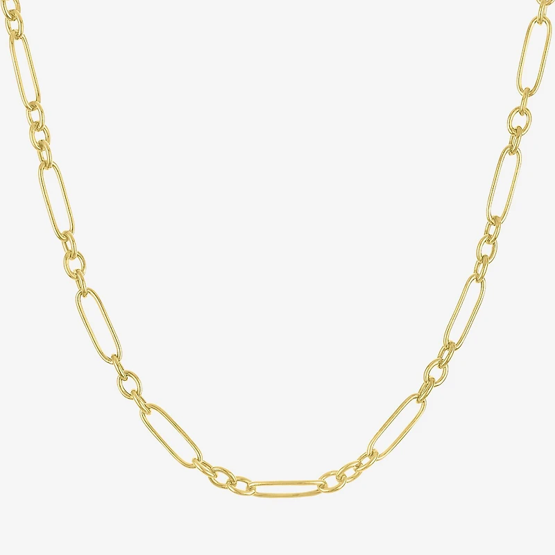 Charmed by Diamond Addiction Womens 14K Gold Over Silver 18 Inch Link Chain Necklace