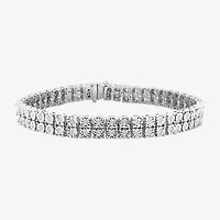 (F / Si2) Womens 2 CT. T.W. Lab Grown White Diamond Sterling Silver 8 Inch Tennis Bracelet