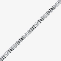 (F / Si2) Womens 2 CT. T.W. Lab Grown White Diamond Sterling Silver 8 Inch Tennis Bracelet