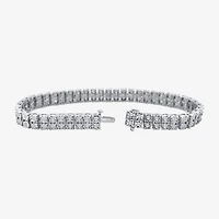 (F / Si2) Womens 2 CT. T.W. Lab Grown White Diamond Sterling Silver 6 1/2 Inch Tennis Bracelet