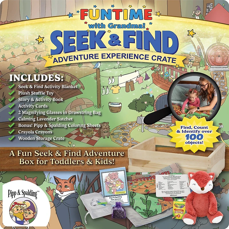 3 Stories Trading Company Fun Time With Grandma Seek And Find Experience Crate 18-pc. Baby Gift Set