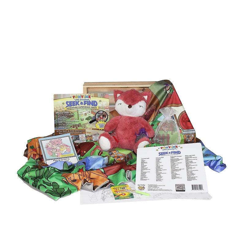 3 Stories Trading Company Fun Time With Grandma Seek And Find Experience Crate 18-pc. Baby Gift Set