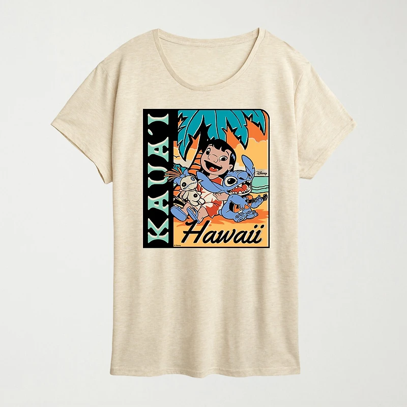 Womens Crew Neck Short Sleeve Regular Fit Graphic T-Shirt