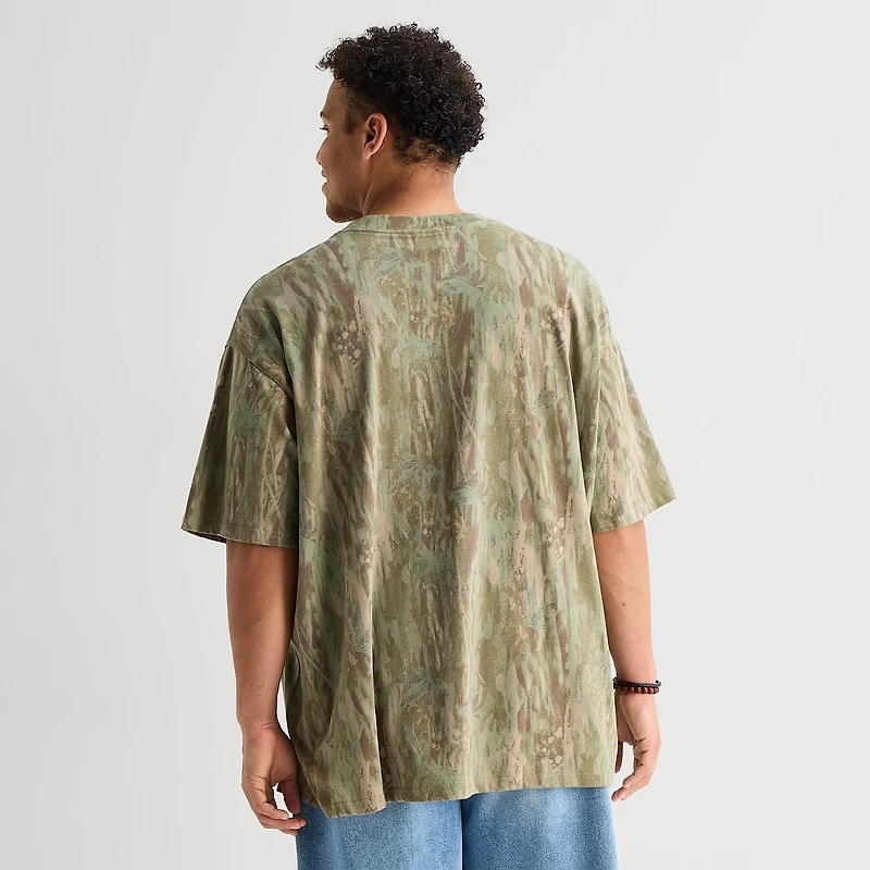 Arizona Mens Crew Neck Short Sleeve Boxy Fit Big and Tall Graphic T-Shirt