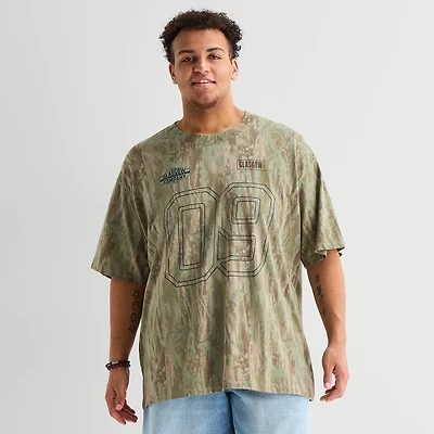 Arizona Mens Crew Neck Short Sleeve Boxy Fit Big and Tall Graphic T-Shirt