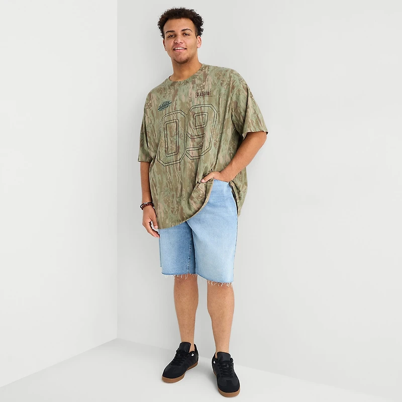 Arizona Mens Crew Neck Short Sleeve Boxy Fit Big and Tall Graphic T-Shirt