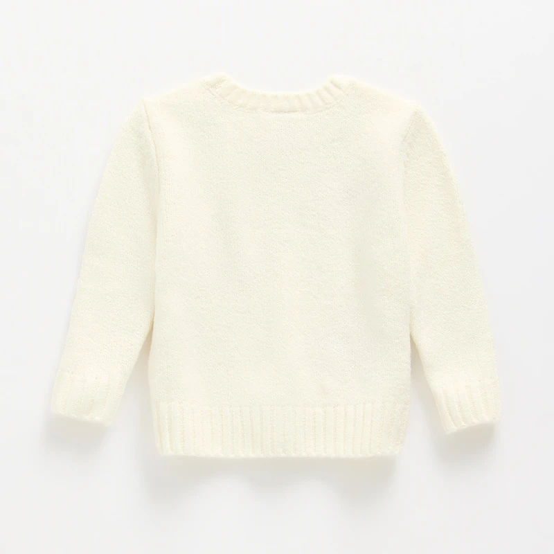 Okie Dokie Baby Girls Round Neck Long Sleeve Pullover Sweater