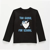 Okie Dokie Toddler & Little Boys Crew Neck Long Sleeve Regular Fit Graphic T-Shirt