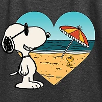 Womens Crew Neck Sleeveless Peanuts Snoopy Tank Top