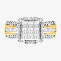Womens 1 CT. T.W. Natural White Diamond 14K Gold Engagement Ring