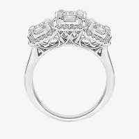 (I / I1) Womens 1 CT. T.W. Lab Grown White Diamond 10K Gold 3-Stone Engagement Ring