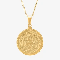 Steeltime Mens 18K Gold Over Stainless Steel Round Hypoallergenic 24 Inch Pendant Necklace