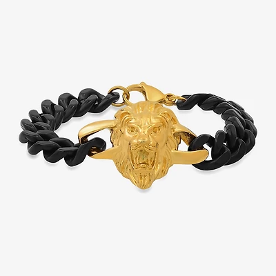 Steeltime Mens Stainless Steel 8 1/2 Inch Solid Cuban Hypoallergenic Chain Bracelet