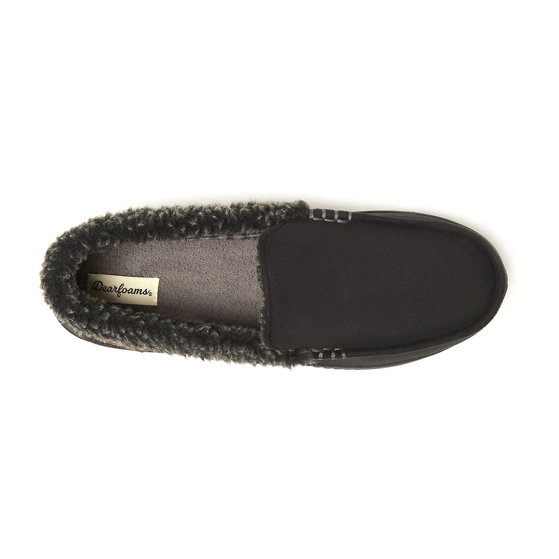 Dearfoams Mens Moccasin Slippers