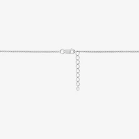 Womens White Sterling Silver 18 1/2 Inch Y Necklace