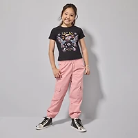 Thereabouts Cargo Little & Big Kid Girls Cuffed Relaxed Fit Jogger Pant