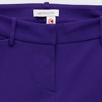 Liz Claiborne Adaptive Emma Ponte Womens Easy-on + Easy-off Seated Wear Straight Mid Rise Ankle Pant