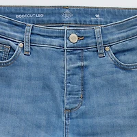 St. John's Bay Womens Mid Rise Adaptive Bootcut Easy-on + Easy-off Jean