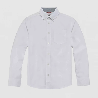 IZOD Little & Big Boys Button Down Collar Long Sleeve Dress Shirt