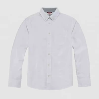 IZOD Little & Big Boys Button Down Collar Long Sleeve Dress Shirt