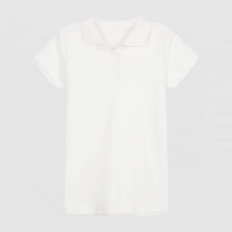 IZOD Pique Little & Big Kid Girls Easy-on + Easy-off Sensory Friendly Short Sleeve Regular Fit Adaptive Polo Shirt