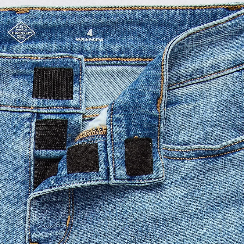 St. John's Bay Womens Mid Rise Adaptive Bootcut Easy-on + Easy-off Jean