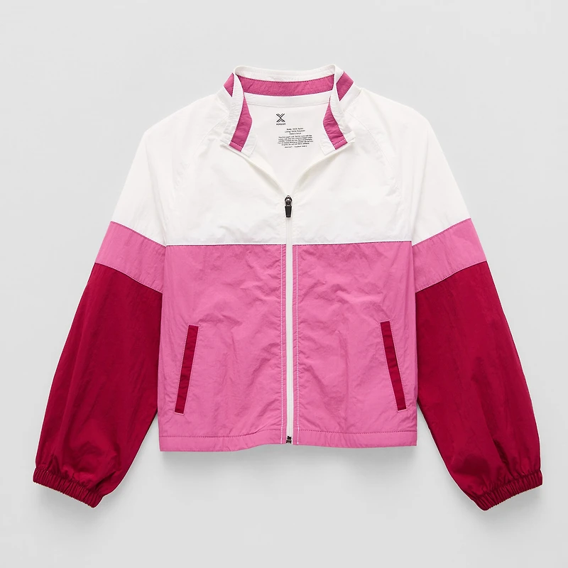 Xersion Little & Big Kid Girls Water Resistant Lightweight Anorak
