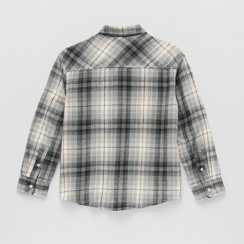 Thereabouts Little & Big Kid Boys Long Sleeve Regular Fit Flannel Shirt