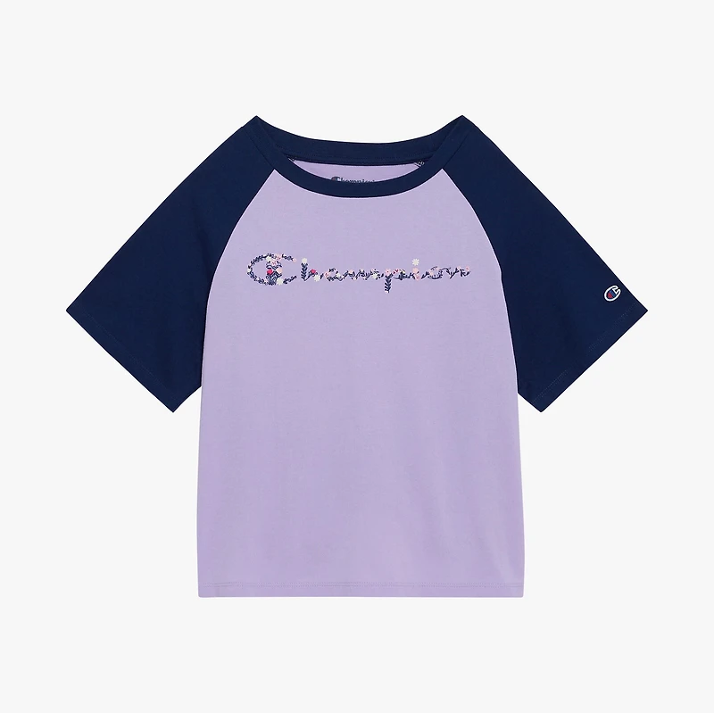 Champion Big Kid Girls Crew Neck Short Sleeve Loose Fit Graphic T-Shirt
