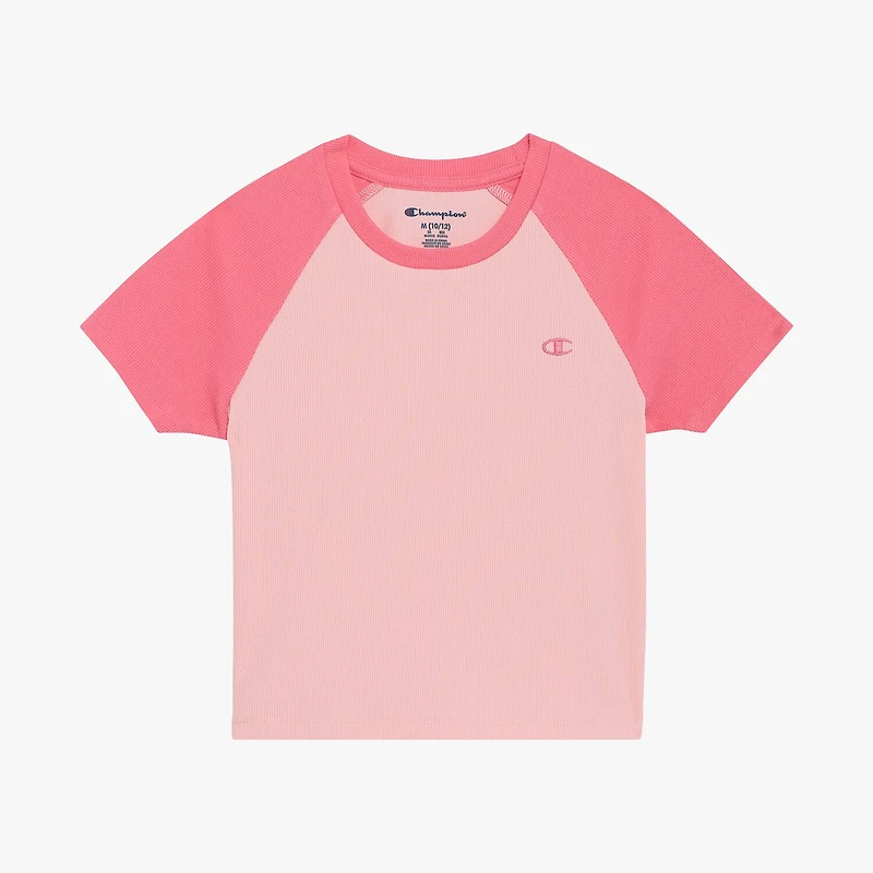 Champion Big Kid Girls Crew Neck Short Sleeve Slim Fit Graphic T-Shirt