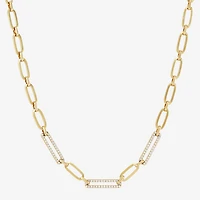 Limited Quantities! Womens 14K Gold 16 Inch Paperclip Chain Necklace