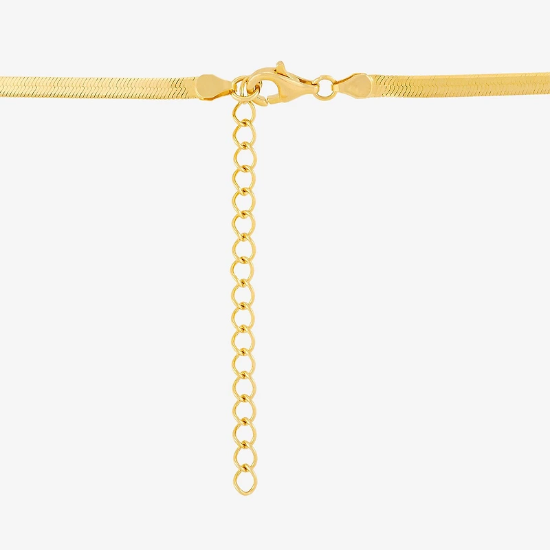 Limited Quantities! Womens White Diamond 14K Gold Over Silver 18 Inch Chevron Necklace