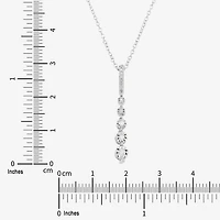 Limited Quantities! Womens White Diamond Sterling Silver 18 Inch Y Necklace