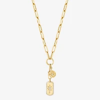 Limited Quantities! Compass & North Star Womens 1/5 CT. Natural White Diamond 14K Gold Star 17 Inch Pendant Necklace