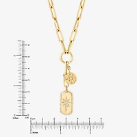 Limited Quantities! Compass & North Star Womens 1/5 CT. Natural White Diamond 14K Gold Star 17 Inch Pendant Necklace