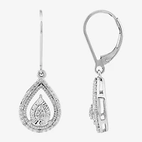 Limited Quantities! Womens 1/10 CT. T.W. Natural White Diamond Sterling Silver Drop Earrings