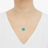Limited Quantities! "Tree Of Life" Womens Genuine Green Malachite 10K Gold 18 Inch Pendant Necklace