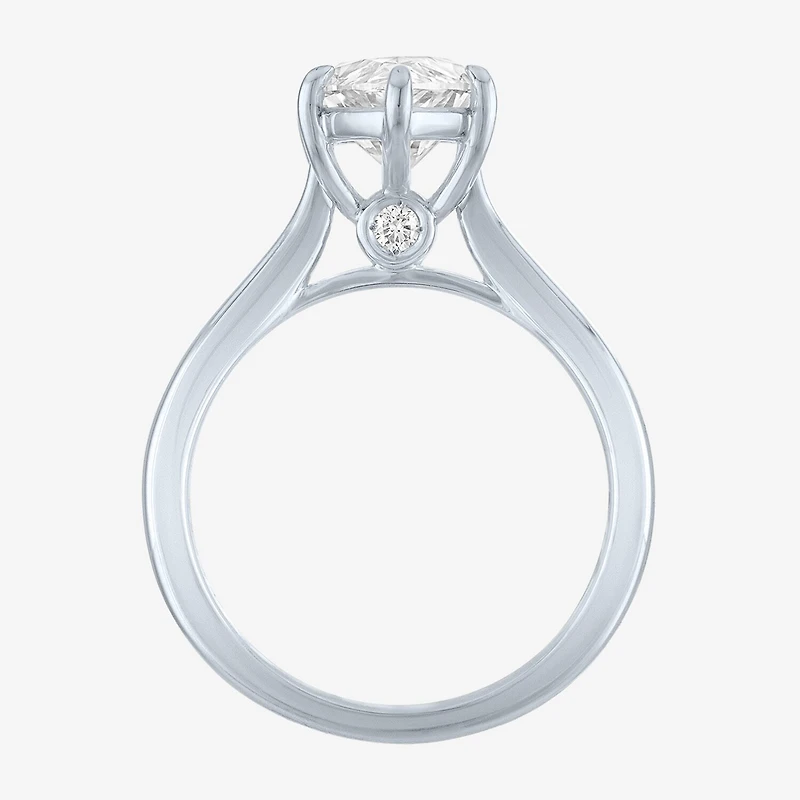 (G / Si1-Si2) Womens 3 CT. T.W. Lab Grown White Diamond Sterling Silver Marquise 3-Stone Engagement Ring